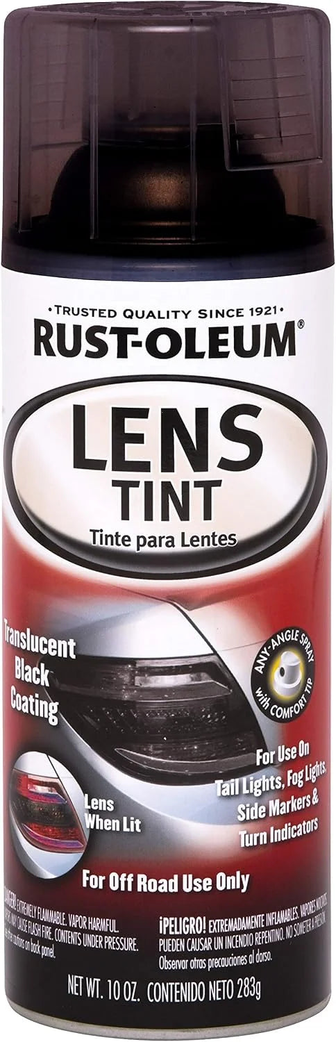 Rust-Oleum Automotive Lens Tint Coating Spray Paint, Translucent Black