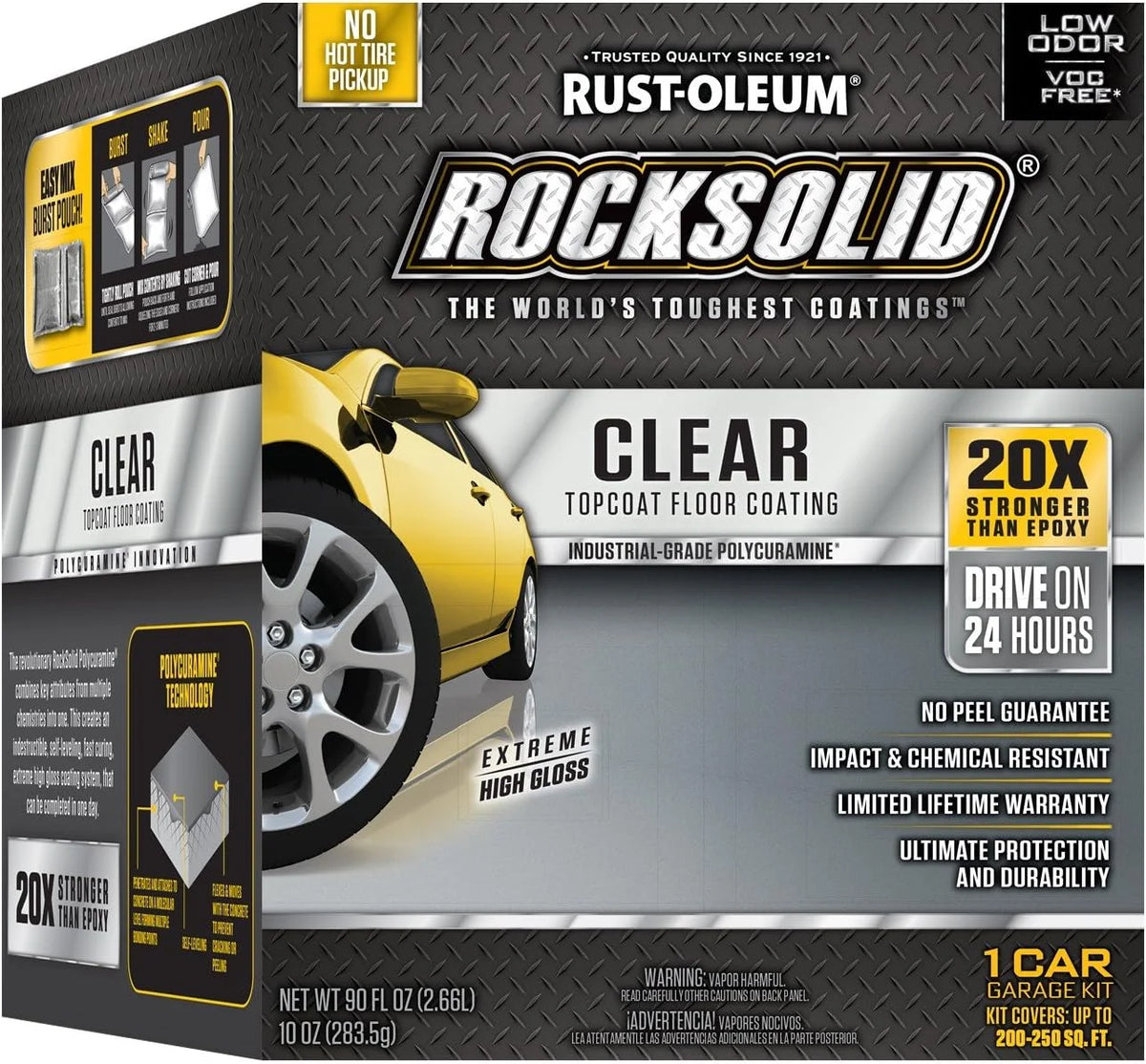 RockSolid Garage TopCoat Clear, High Gloss, 1 Car Kit