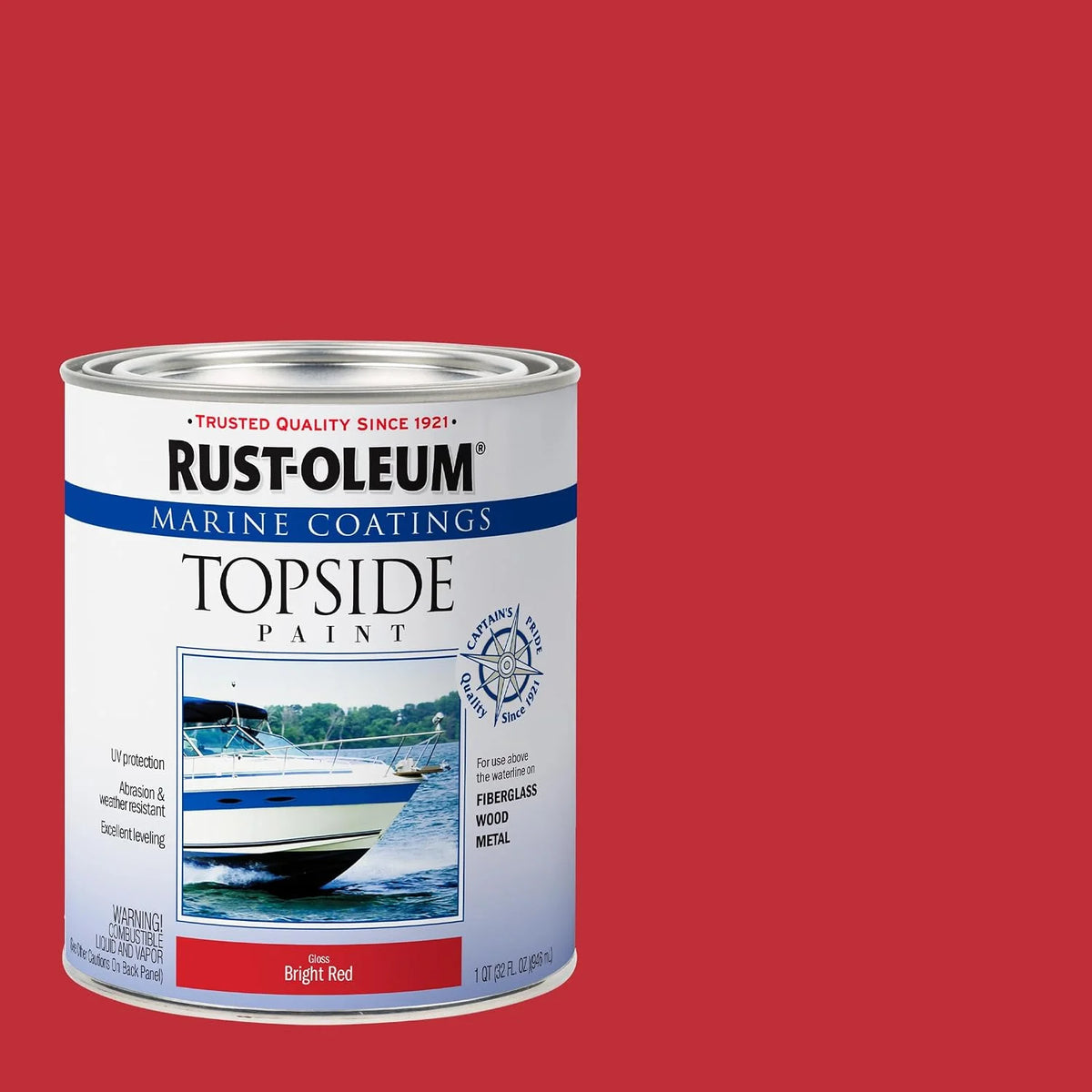 Rust-Oleum Marine Bright Red Topside Boat Paint