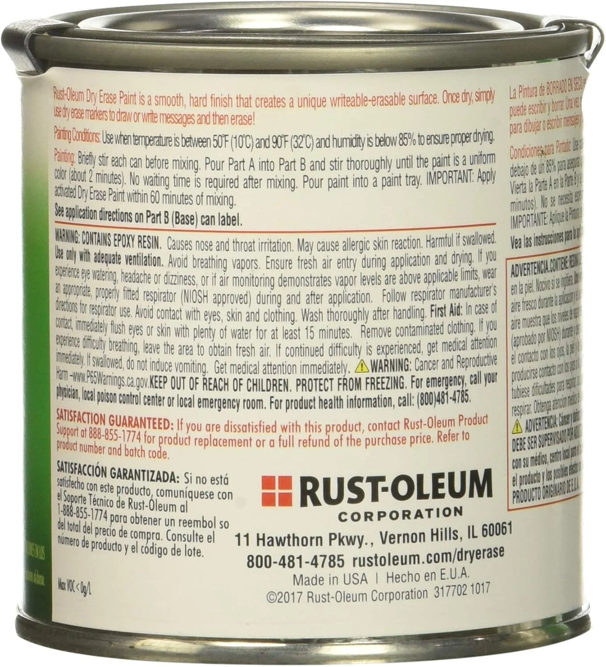 Rust-Oleum Dry Erase White Brush-On Paint Kit