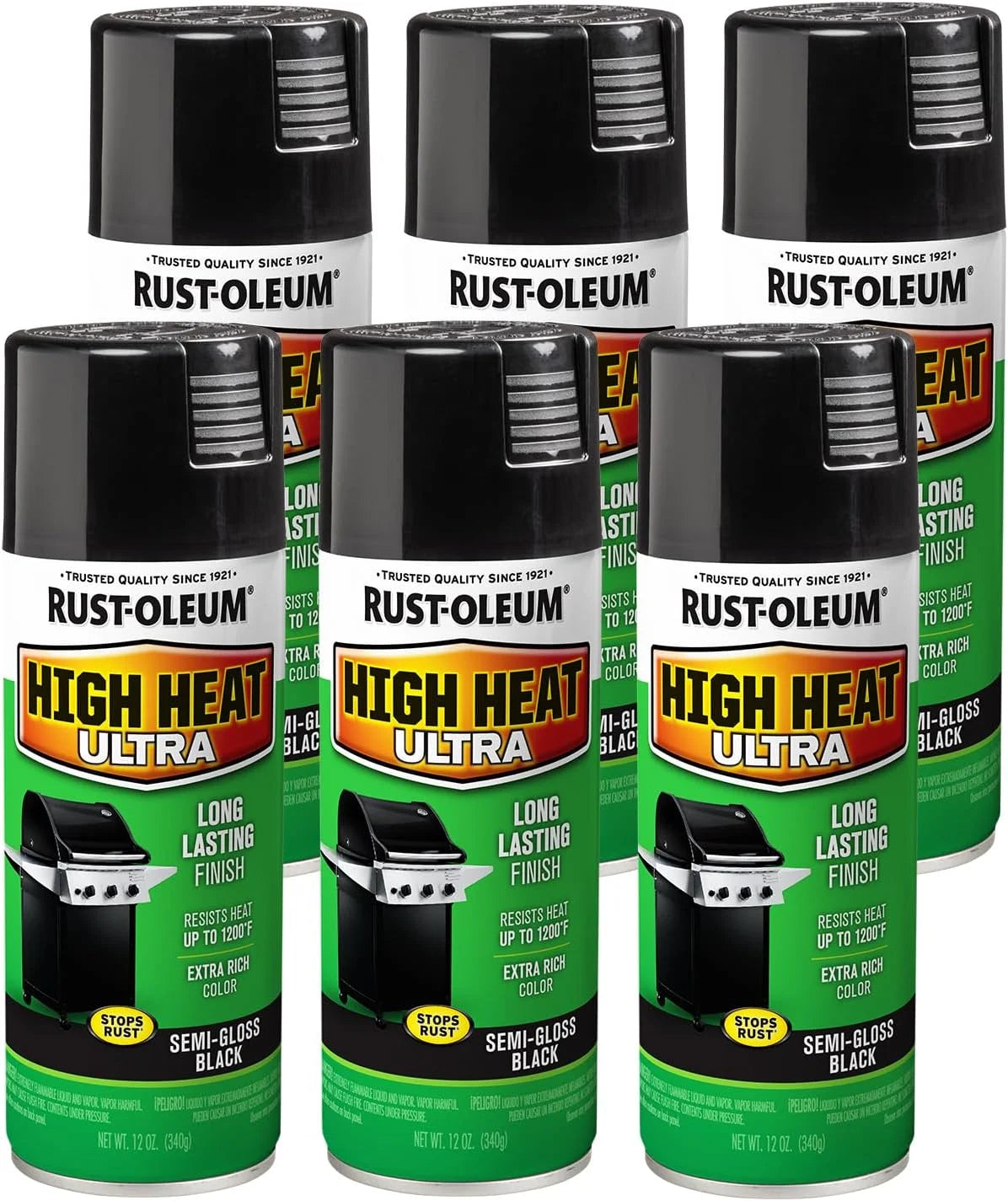Rust-Oleum High Heat Ultra Semi-Gloss Black Spray Paint