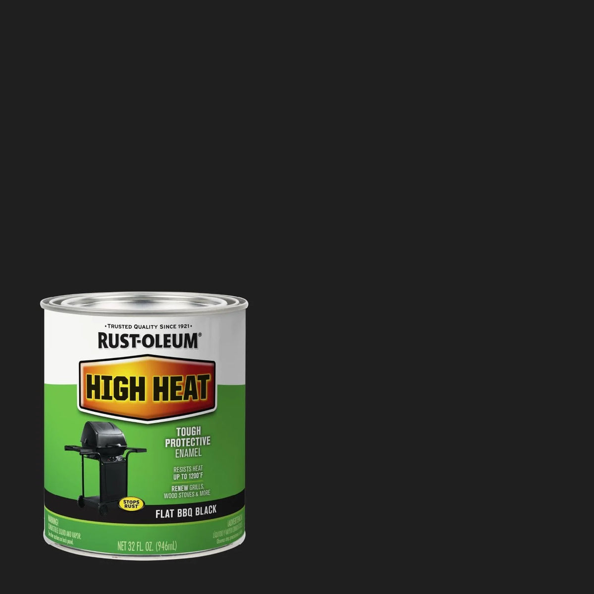 Rust-Oleum High Heat Flat BBQ Black Protective Enamel Paint