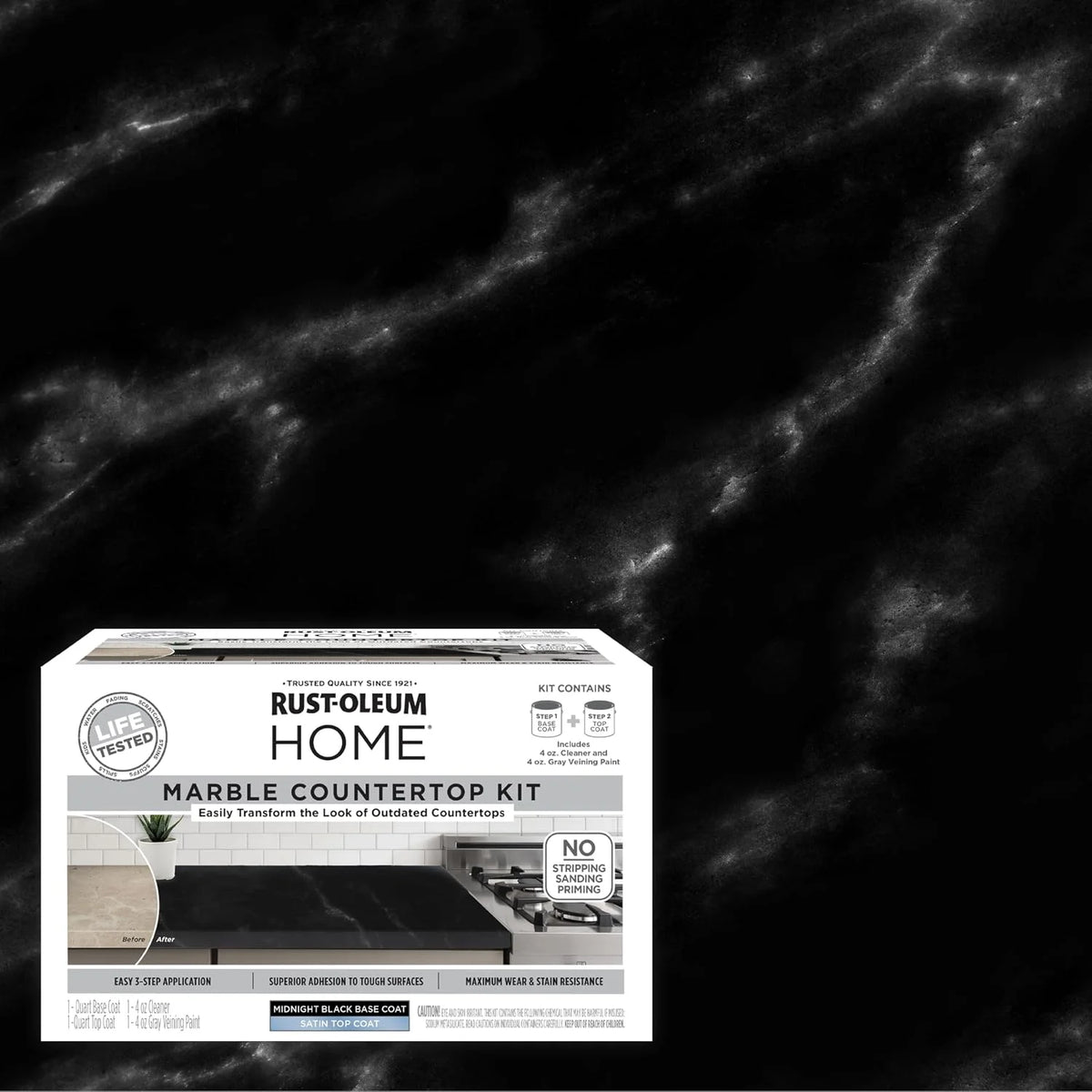 Rust-Oleum Home Marble Black Countertop Coating Kit