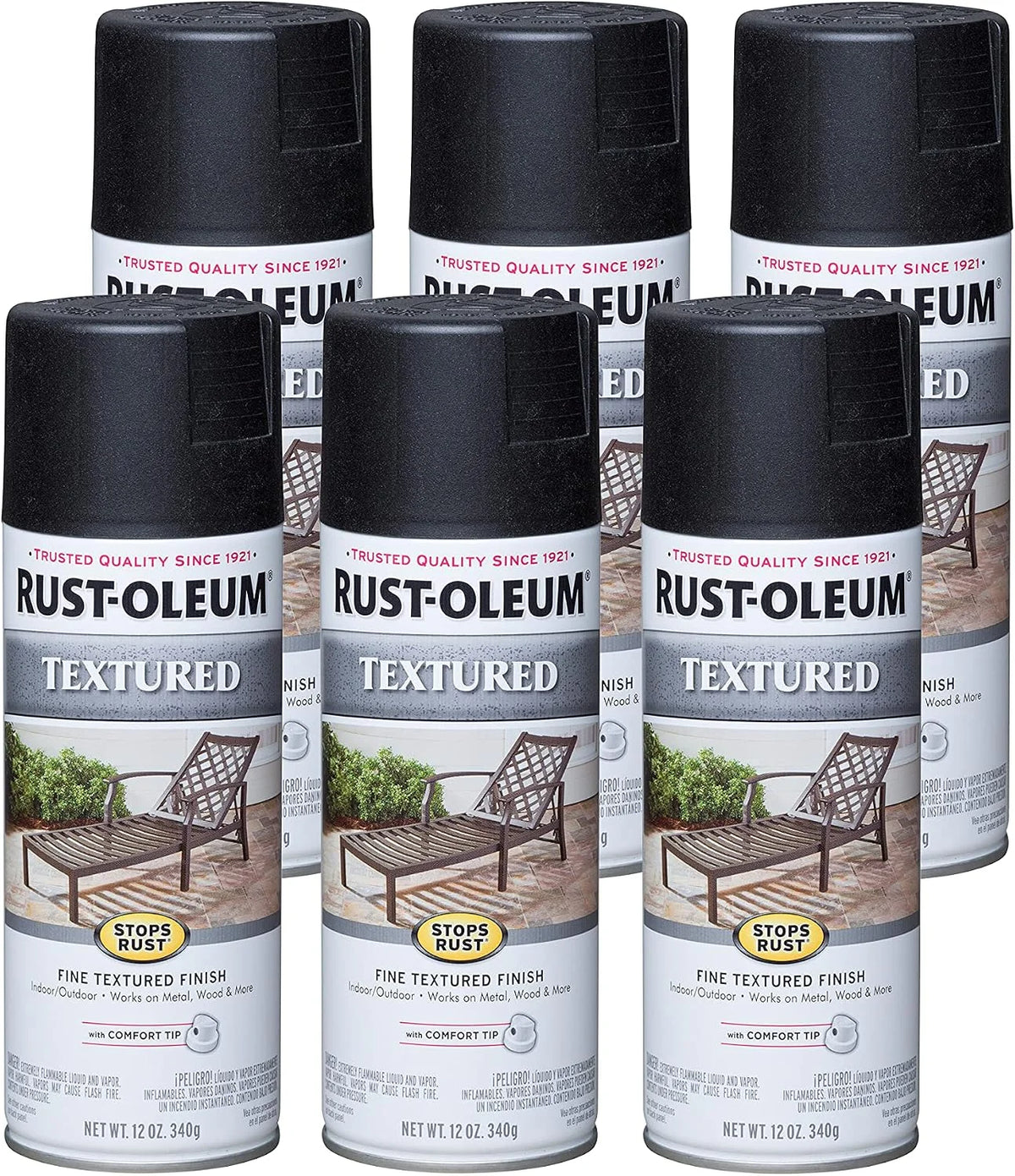 Rust-Oleum Stops Rust Textured Spray Paint, Black