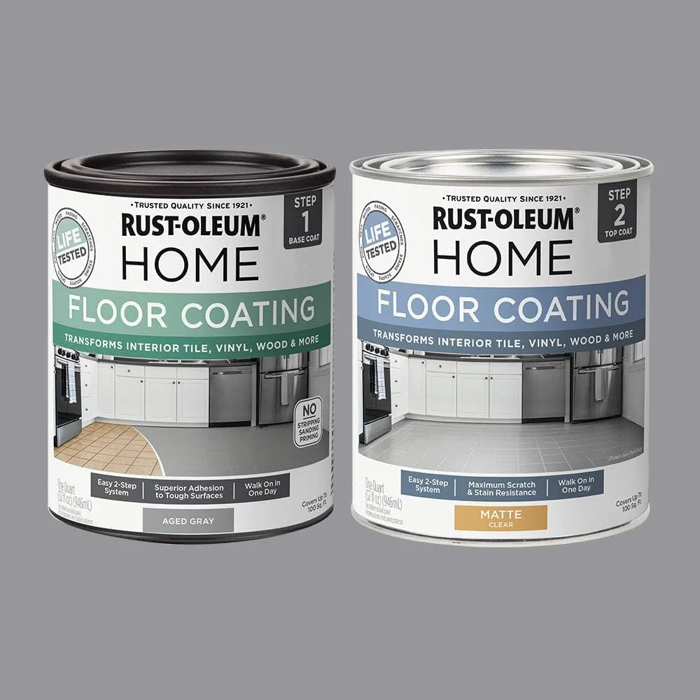 Rust-Oleum Home Interior Floor Matte Aged Gray Coating Kit