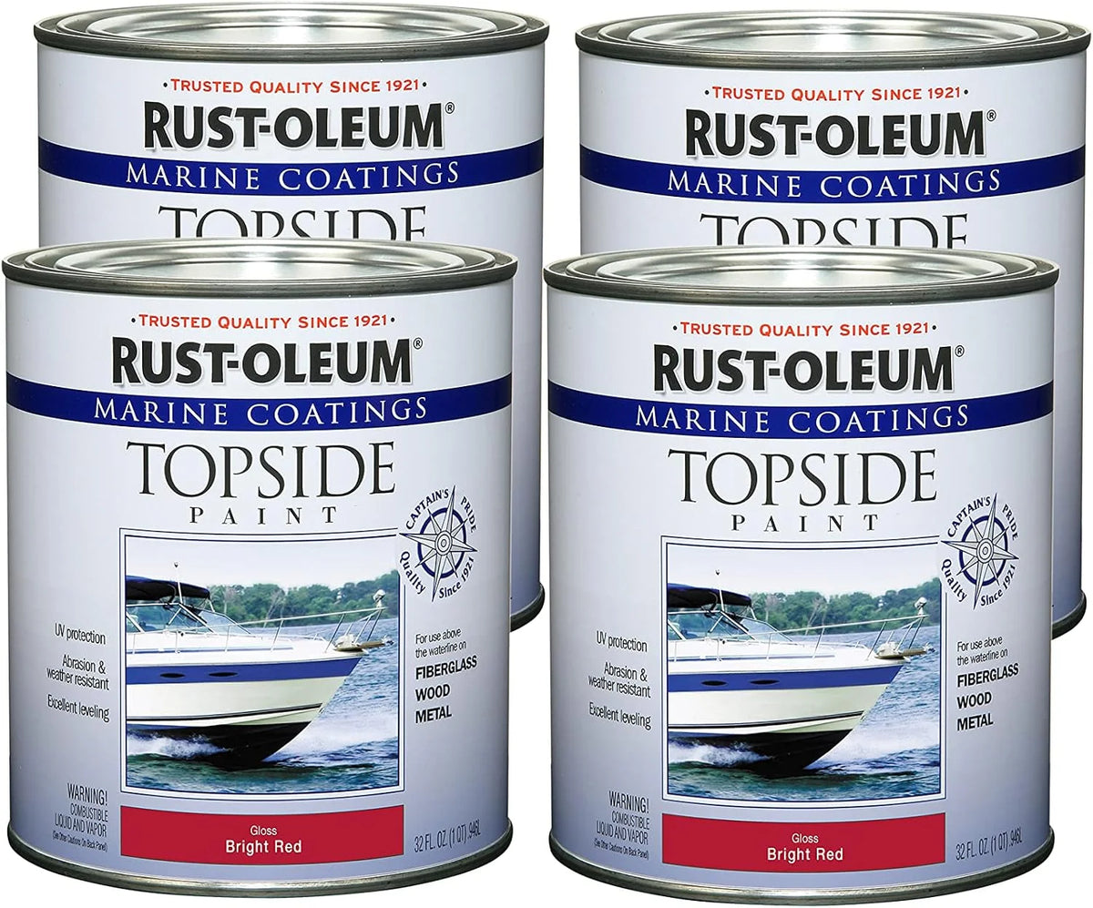 Rust-Oleum Marine Bright Red Topside Boat Paint