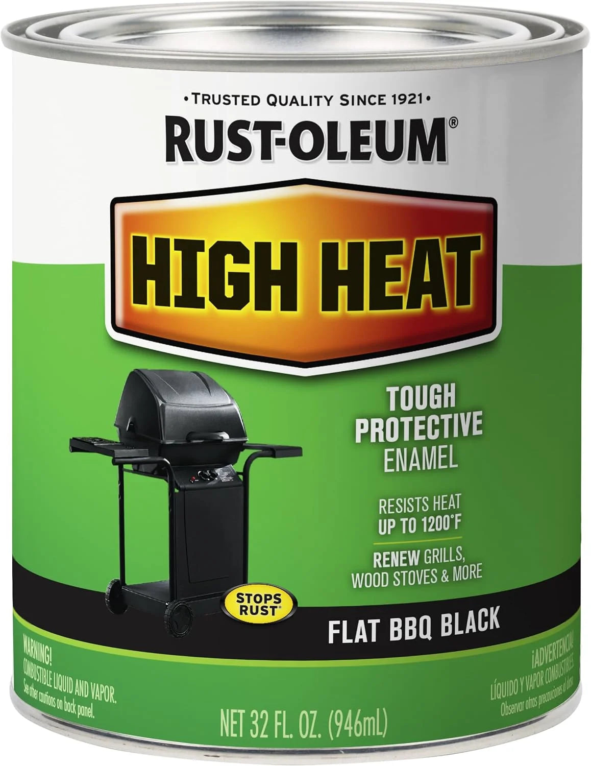 Rust-Oleum High Heat Flat BBQ Black Protective Enamel Paint