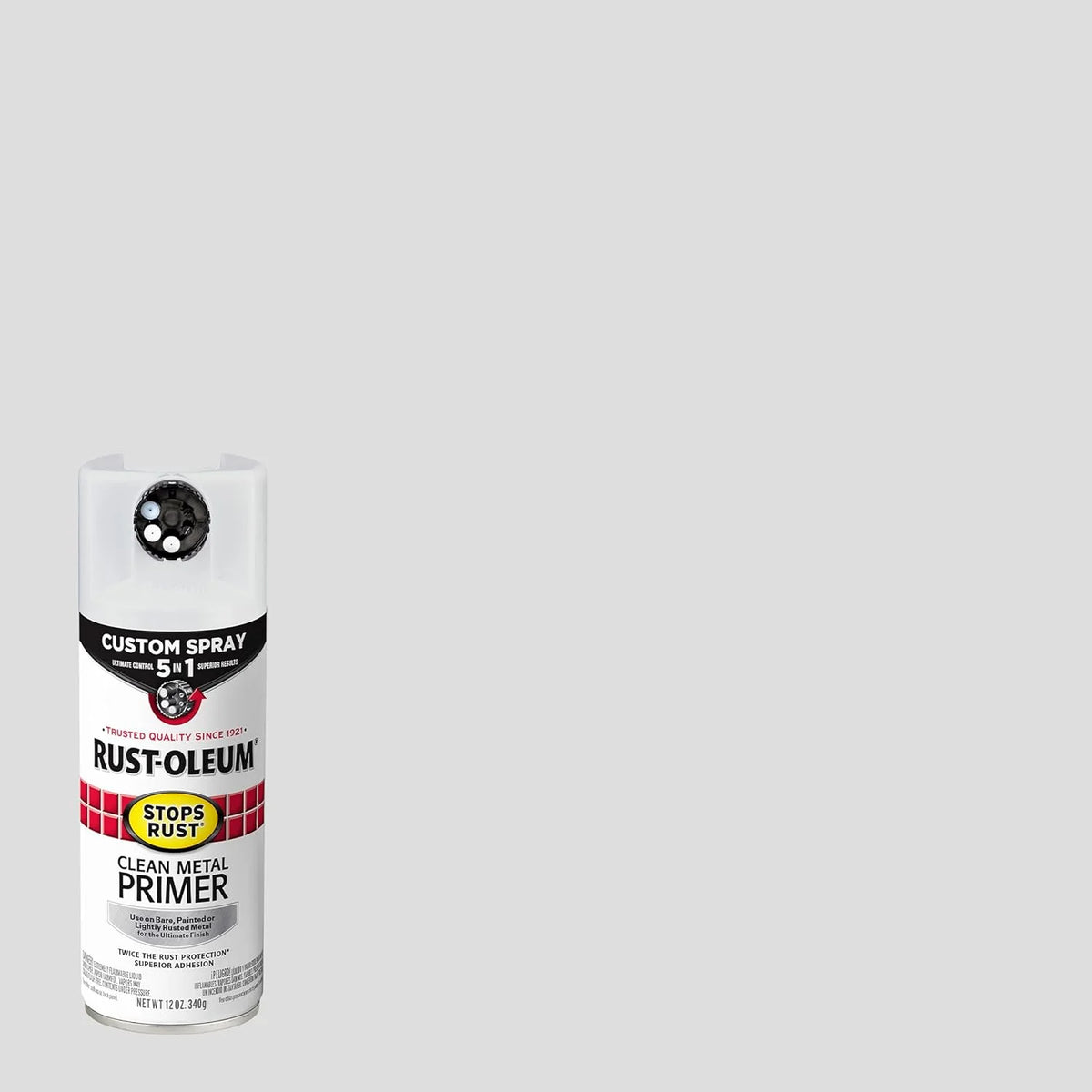 Rust-Oleum Stops Rust Custom Spray 5-in-1 Clean Metal Primer, Flat White