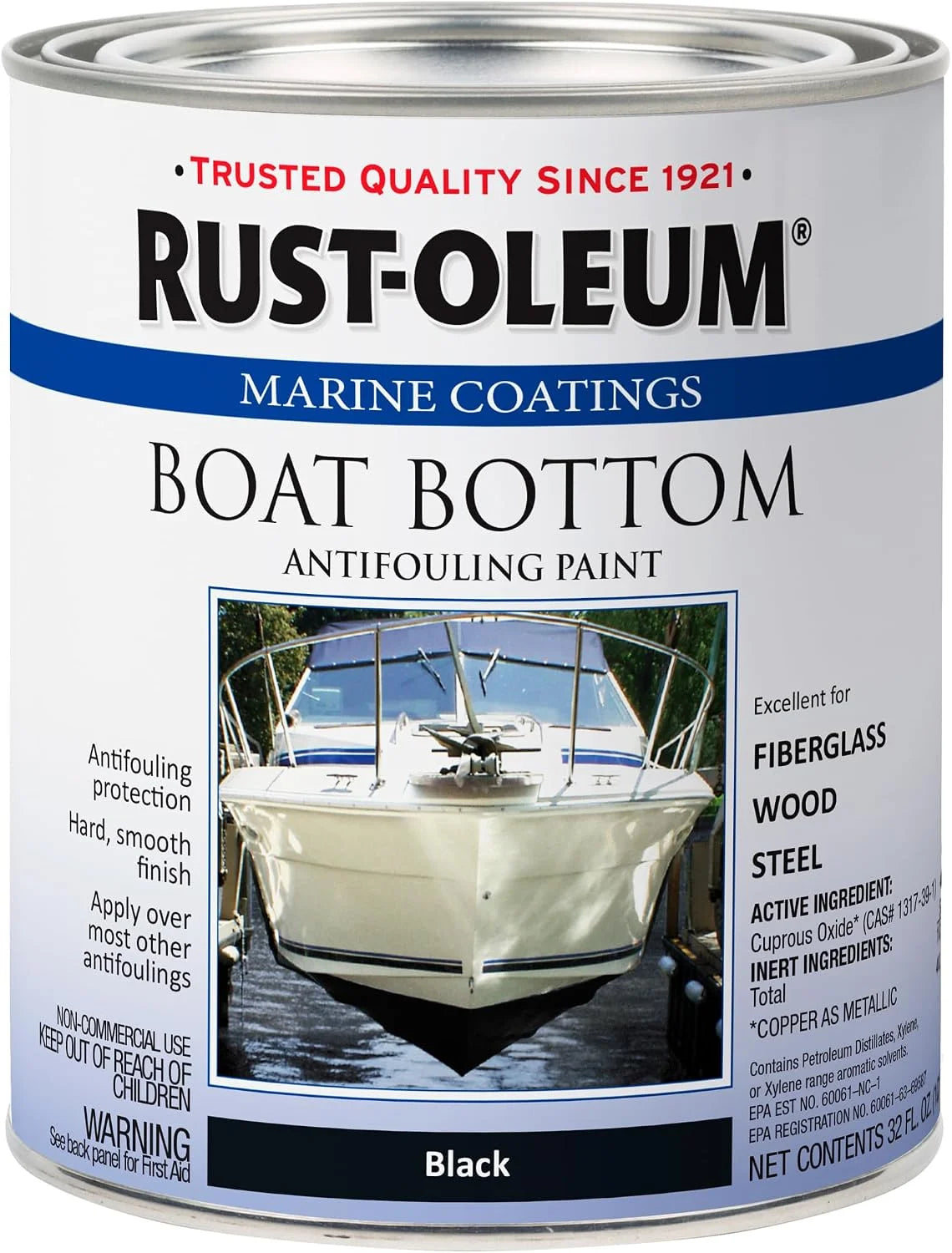 Rust-Oleum Marine Boat Bottom Flat Black Antifouling Paint