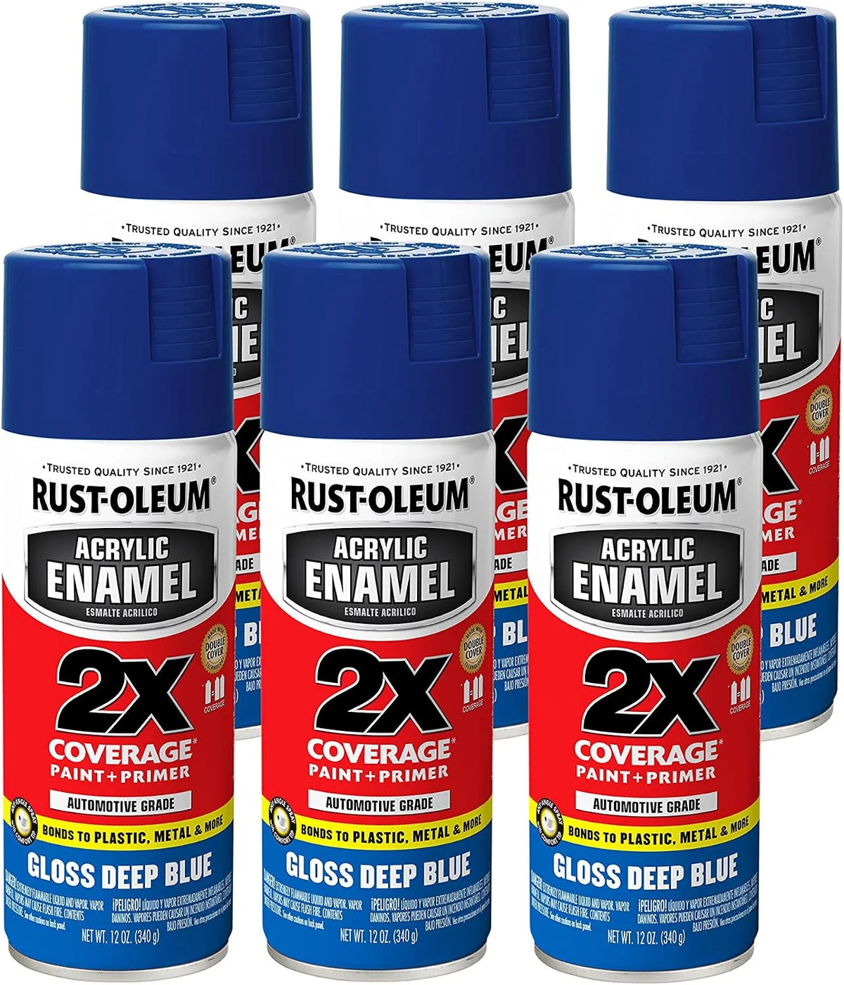 Rust-Oleum Acrylic Enamel 2X Spray Paint, Gloss Deep Blue