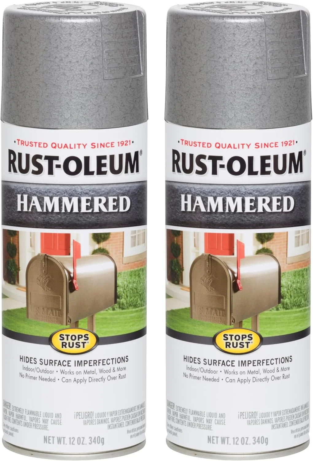 Rust-Oleum Stops Rust Hammered Spray Paint, Silver