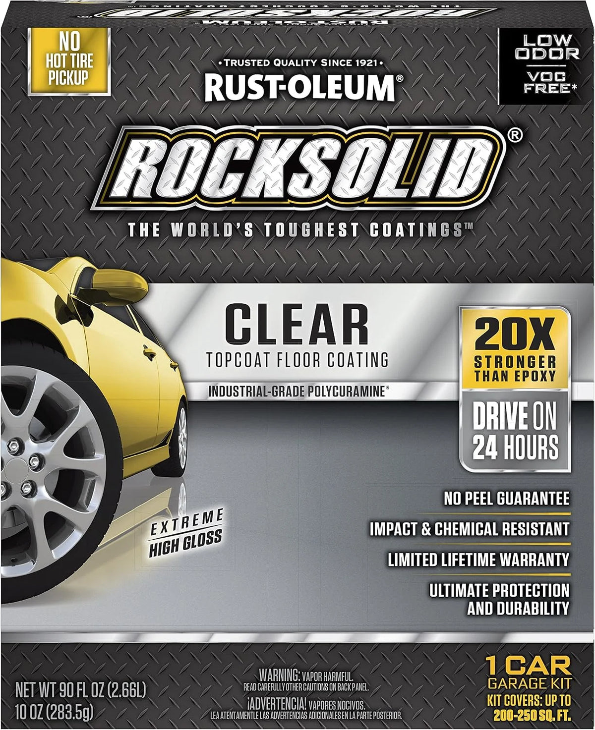 RockSolid Garage TopCoat Clear, High Gloss, 1 Car Kit